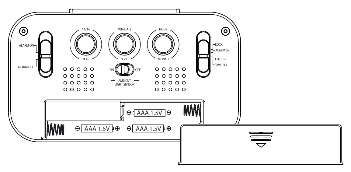 TIMEX T108 Cordless Alarm Clock with Jumbo 2