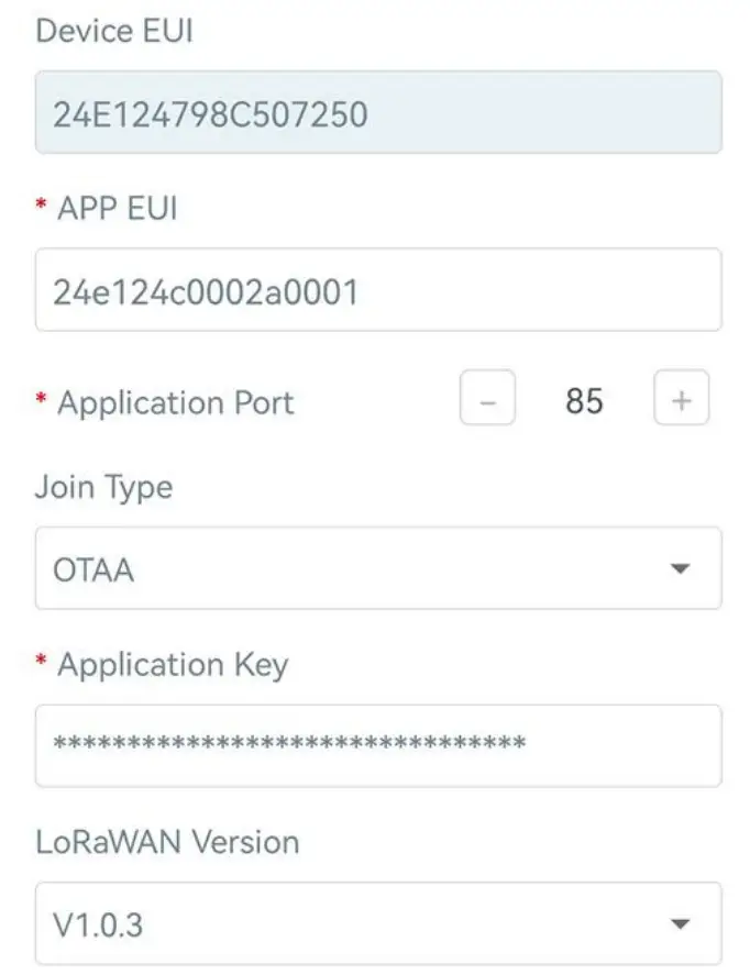 LoRaWAN Settings