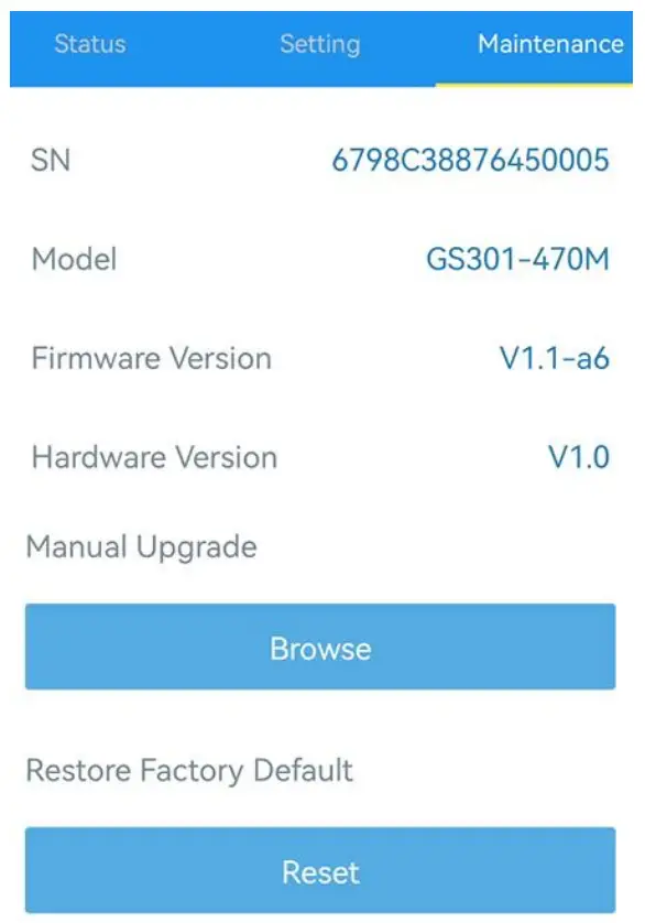 Reset to Factory Default