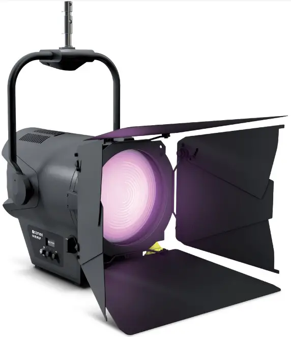 cameo F4 FC PO IP65 Pole Operated Outdoor Fresnel Spotlight with RGBW LED
