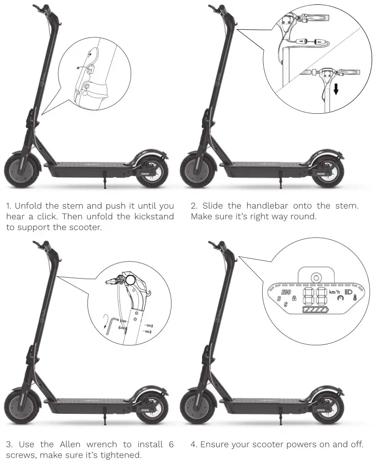 Youin XL2 Electric Scooter - Assembly