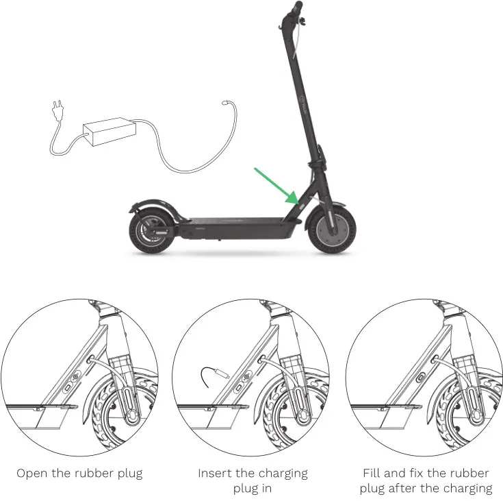 Youin XL2 Electric Scooter - Charging