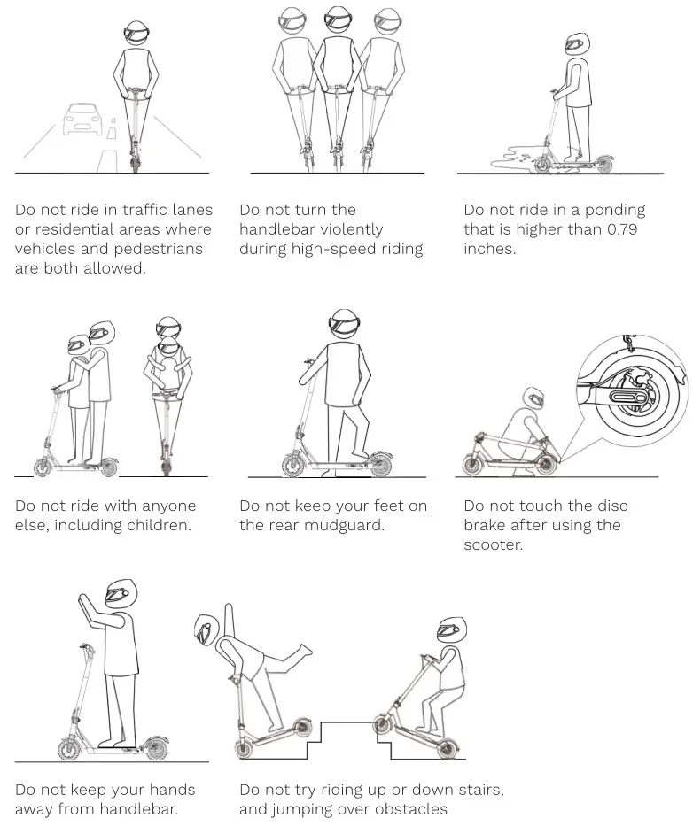 Youin XL2 Electric Scooter - Dangerous Actions