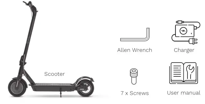 Youin XL2 Electric Scooter - Package Contents