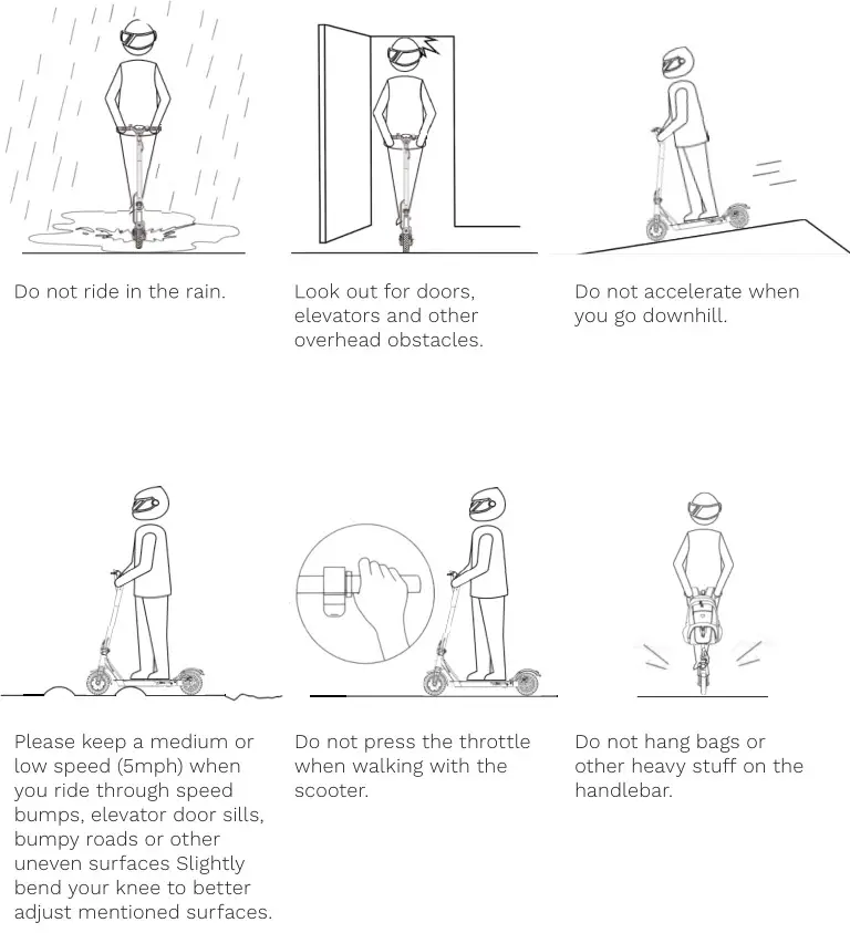 Youin XL2 Electric Scooter - Riding Notice 1