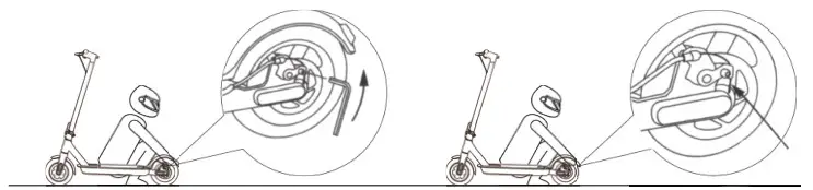 Youin XL2 Electric Scooter - You can adjust the brake using an allen key