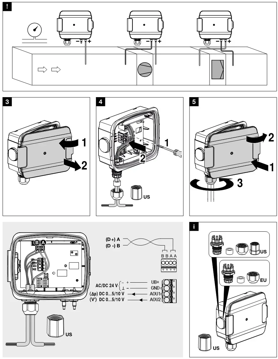 BELIMO 22ADP-556 Differential Pressure Sensor Instruction Manual 2