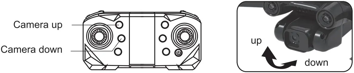 EBOYU S1S Brushless Foldable Drone - Camera angele control