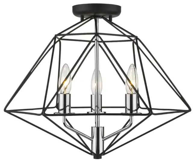 4MODERNHOME MX6507 4GD C 2 Light Gold Cluster Circle LED Semi Flush Mount -