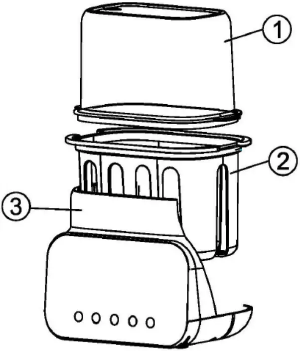 Homewell HMW BBW 9500D Baby Bottle Warner - Components