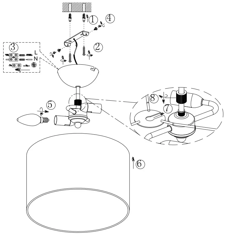 TRIO LIGHTING 619000244 LED Ceiling Light