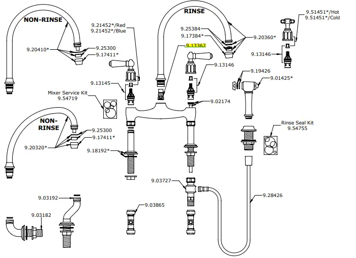 PERRIN-ROWE-9.20410-Traditional-Kitchen-Collection-Ionian-2-Hole-Mixer-fig-2