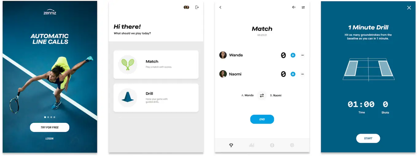 zenniz Tennis Court Smart Device with Accurate Ball And Player Tracking - Using Zenniz