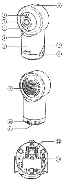 VTech RM7866HD 7 Smart Wi-Fi 1080p Pan and Tilt Monitor  - Light sensor