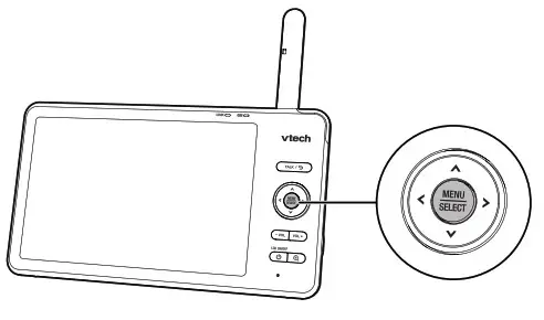 VTech RM7866HD 7 Smart Wi-Fi 1080p Pan and Tilt Monitor  - menu
