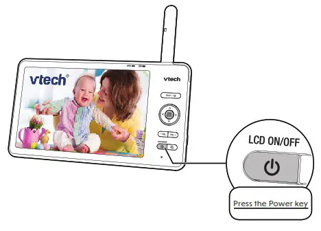 VTech RM7866HD 7 Smart Wi-Fi 1080p Pan and Tilt Monitor  - power socket