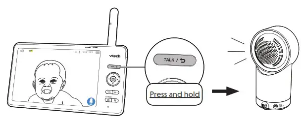 VTech RM7866HD 7 Smart Wi-Fi 1080p Pan and Tilt Monitor  - transmitted