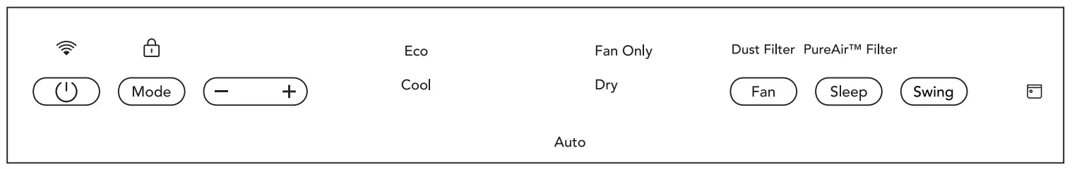 FRIGIDAIRE GHWQ105WD1 Gallery 10,000 BTU U-Shape Window Room Air Conditioner - DIMMING DISPLAY