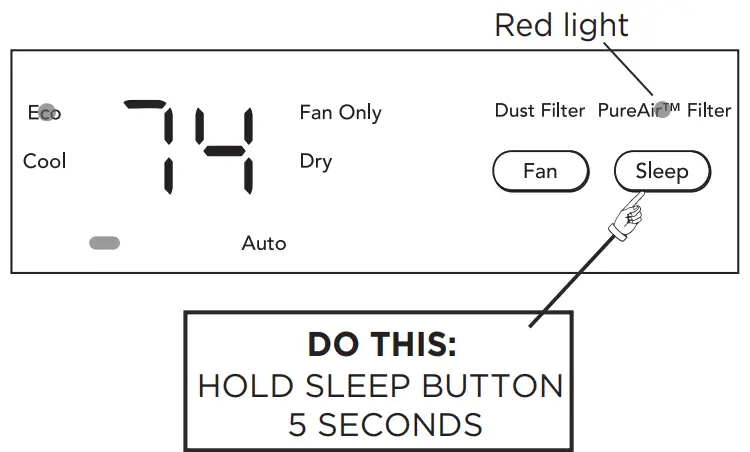 FRIGIDAIRE GHWQ105WD1 Gallery 10,000 BTU U-Shape Window Room Air Conditioner - FILTER