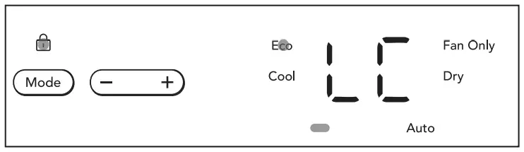 FRIGIDAIRE GHWQ105WD1 Gallery 10,000 BTU U-Shape Window Room Air Conditioner - Mode button