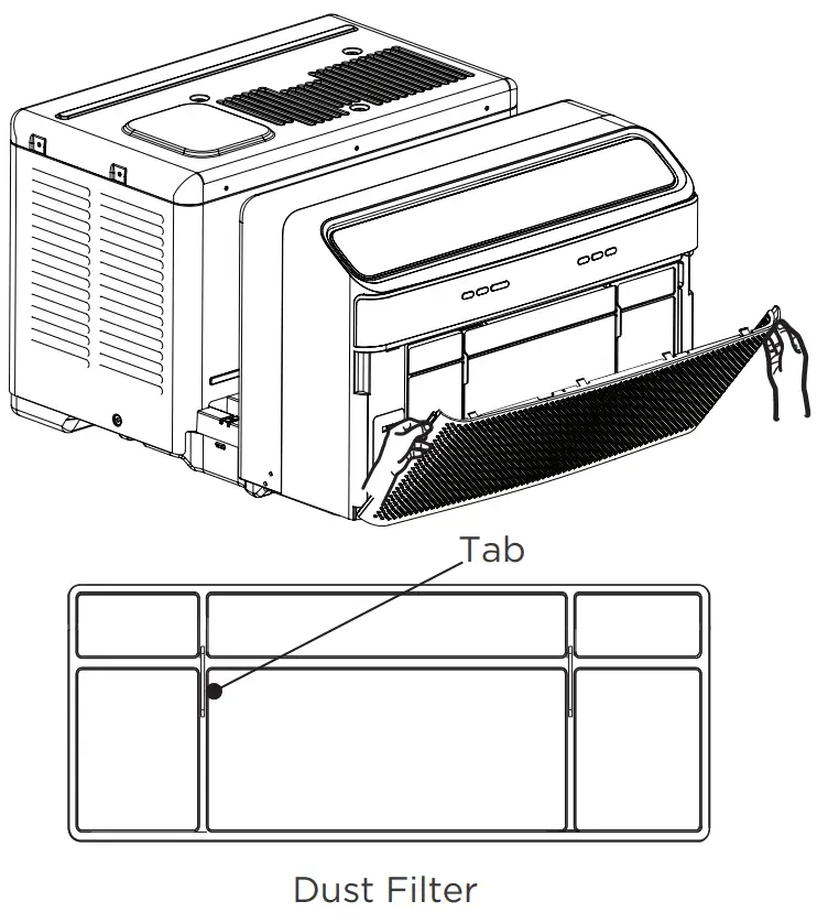FRIGIDAIRE GHWQ105WD1 Gallery 10,000 BTU U-Shape Window Room Air Conditioner - facing