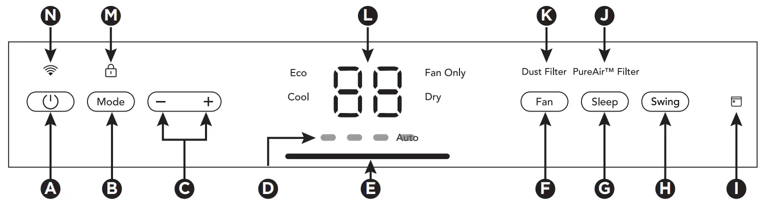 FRIGIDAIRE GHWQ105WD1 Gallery 10,000 BTU U-Shape Window Room Air Conditioner - remote control