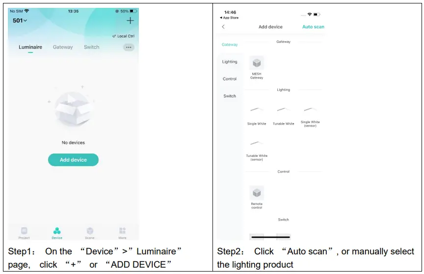 Networking Luminaires and Devices
