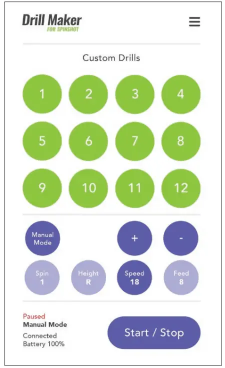 SPINSHOT Player Tennis Ball Machine - Drill Maker App 7
