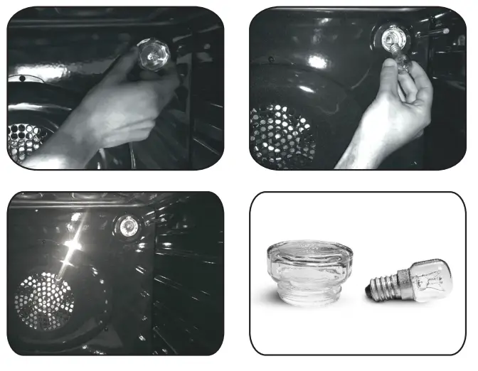 Hoover HOC3B3058IN Ovens - CHANGING THE BULB