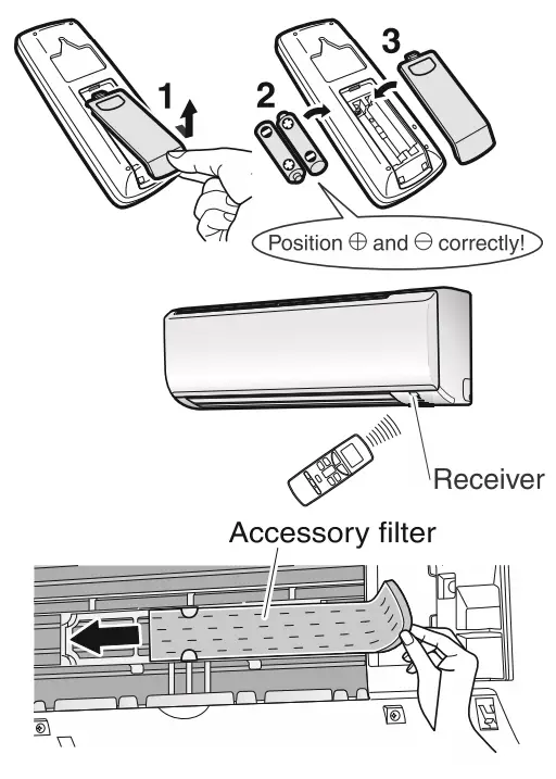 DAIKIN GTL28UV16W1 Room Air Conditioner - battery