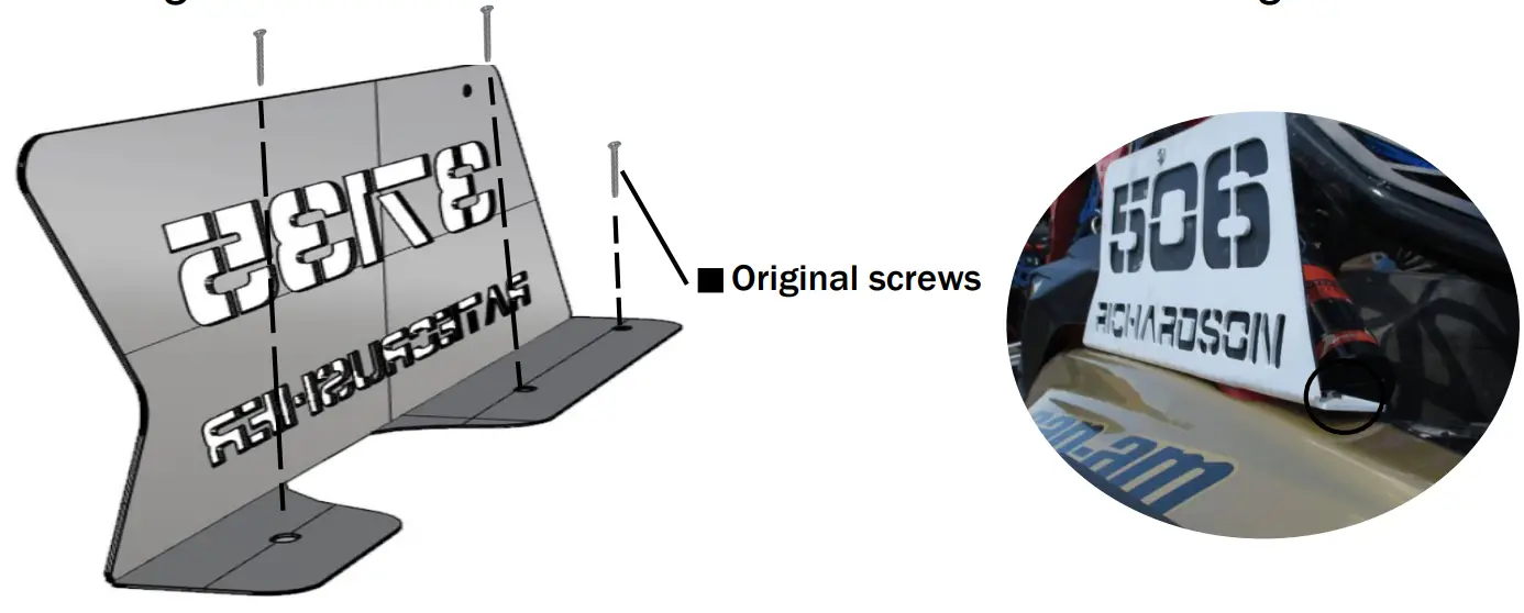 AFX MOTORSPORTS ACC076 Racing Number Plate -- aluminum plates 1