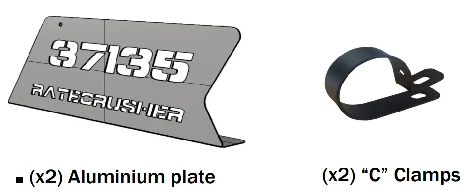 AFX MOTORSPORTS ACC076 Racing Number Plate -- fig 1