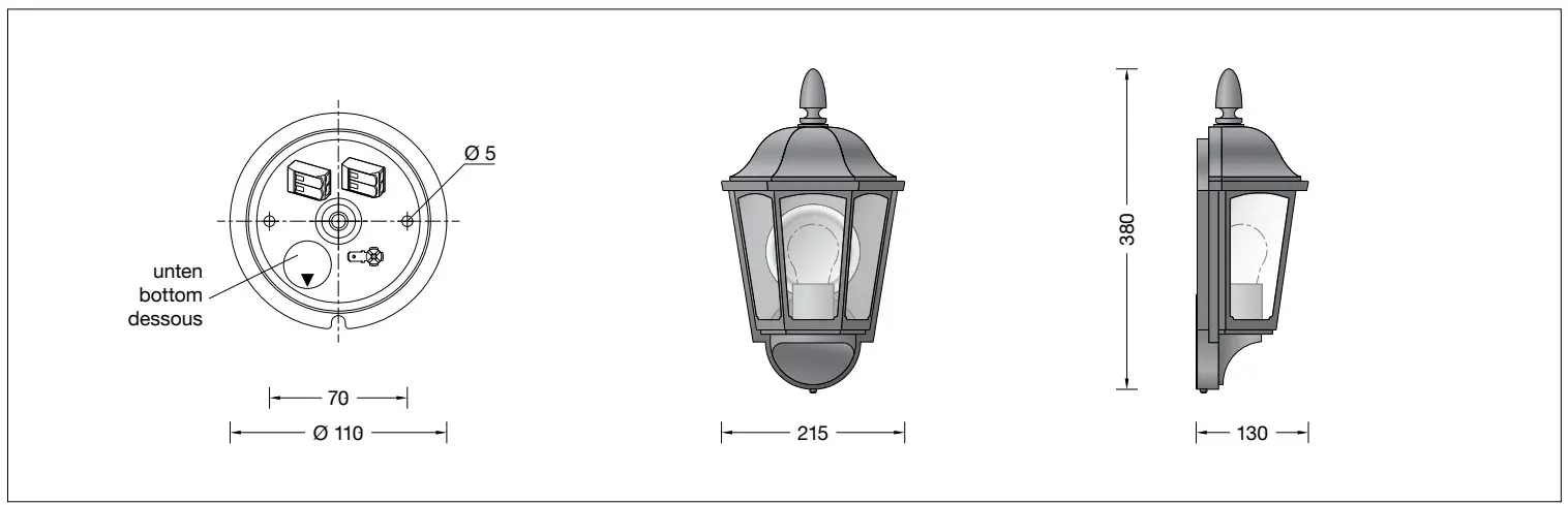 BEGA 31435K3 Wall Luminaire