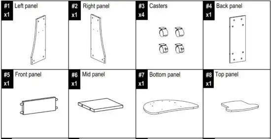 FIG 1 MAIN PARTS LIST