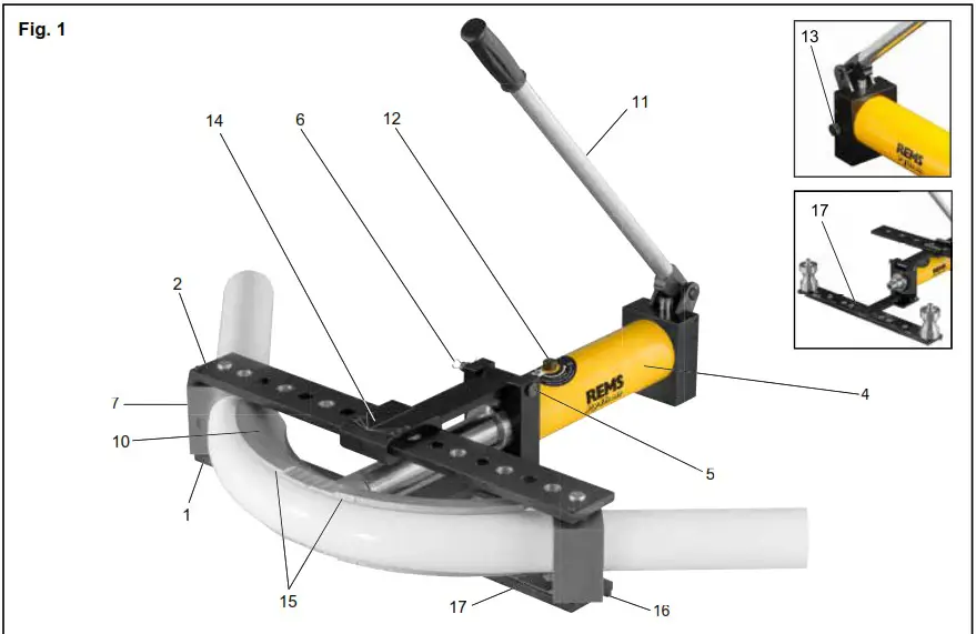 REMS 590051 R Python Hydraulic Pipe Bending Press - Product Overview 1