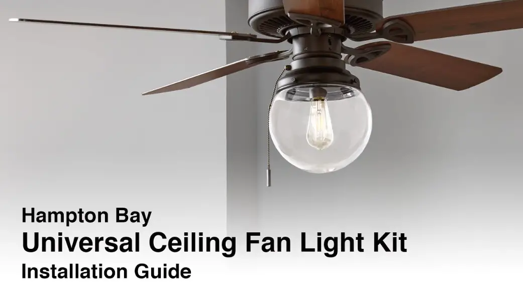 Hampton Bay 52242 Universal Ceiling Fan Light Kit User Guide