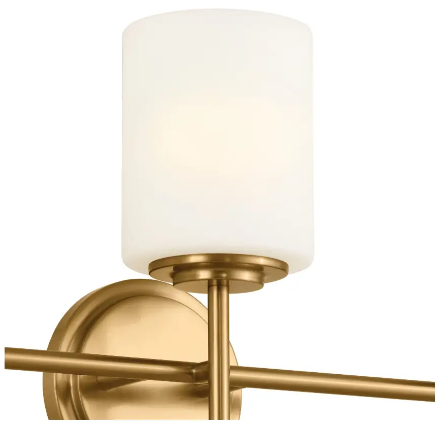 KICHLER 55142BK 3-Light Black Bathroom Vanity Light