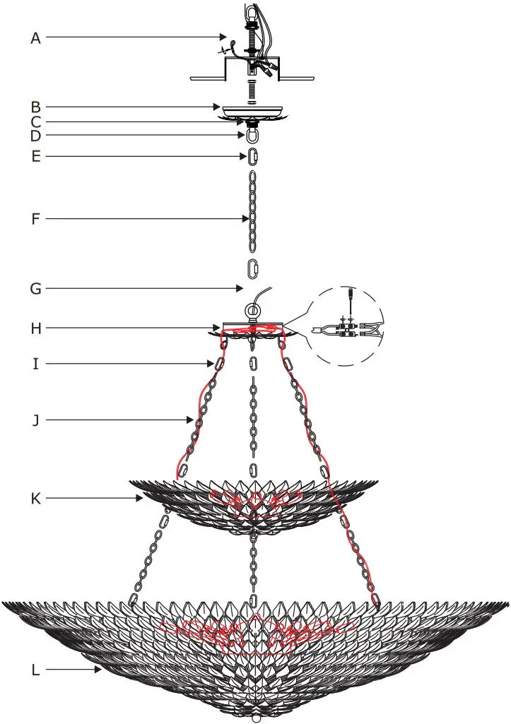 CRYSTORAMA 599 GA Broche 18 Light Chandelier - PART