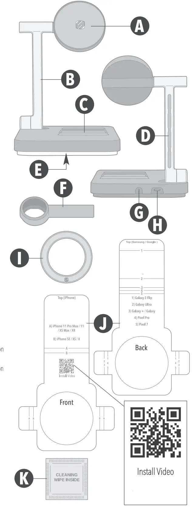 SCOSUHE Base Charge MS 3 In 1 MagSafe Compatible Folding Charge Stand - Elements