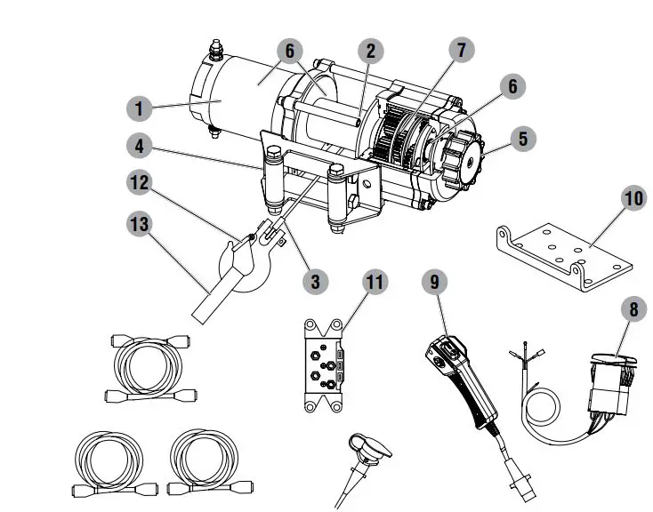 KFI-U45-R2-ATV-Winch-Steel-Cable-fig-1