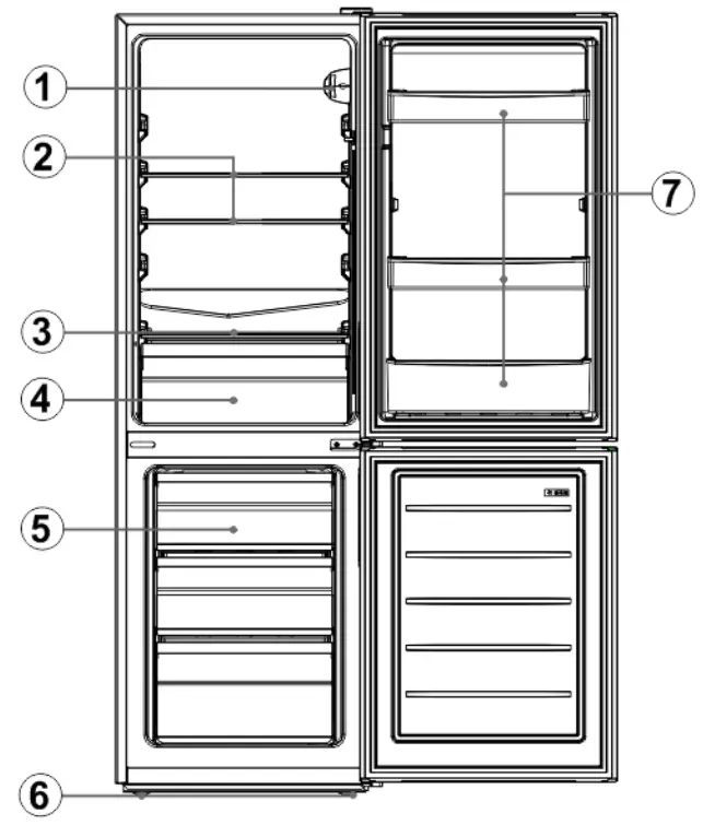 CHiQ MRF-159 1440mm Foot Freestanding Size Large Compact Refrigerator - Product Features
