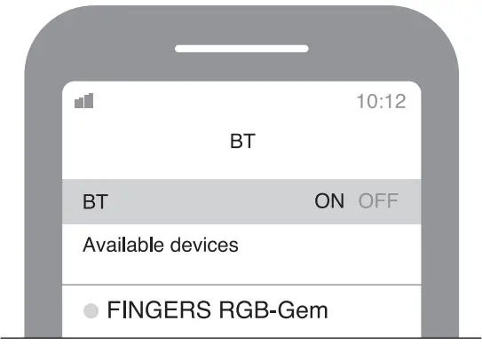 fingers RGB-Gem Portable Speaker - app