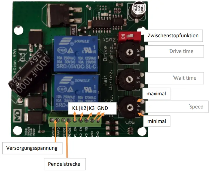 mxion APS 2 Channel Pendulum Control - Middle stop