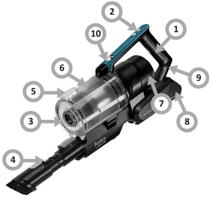 Amica VM 8200 Leste Aqua Vacuum Cleaner - fig