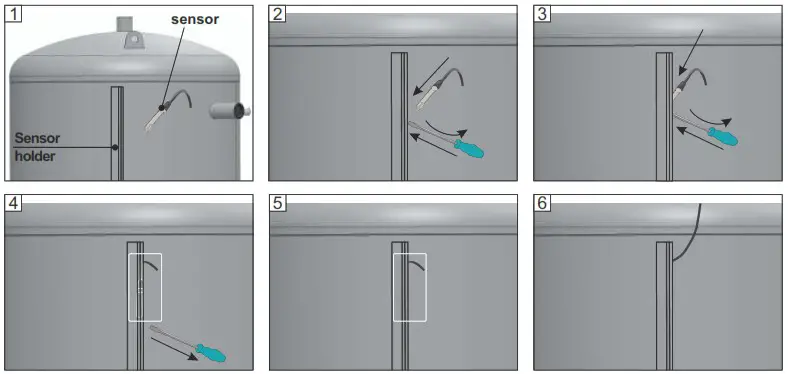Centrometal CAS 303 Water Accumulation Tank - SENSOR INSTALLATION 1