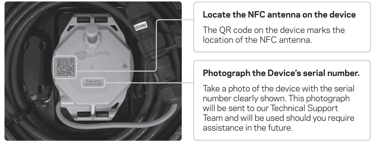 GALLAGHER G95000 Satellite Liquid Monitoring System - NFC antenna