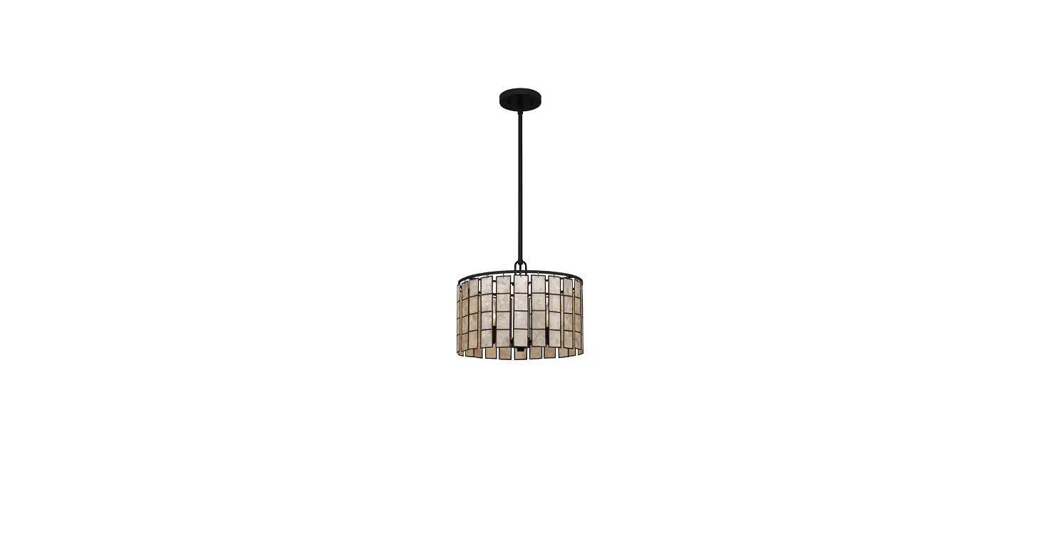 Quoizel Sglm2814mbk Seigler 3-light Matte Black Shaded Pendant Installation Guide
