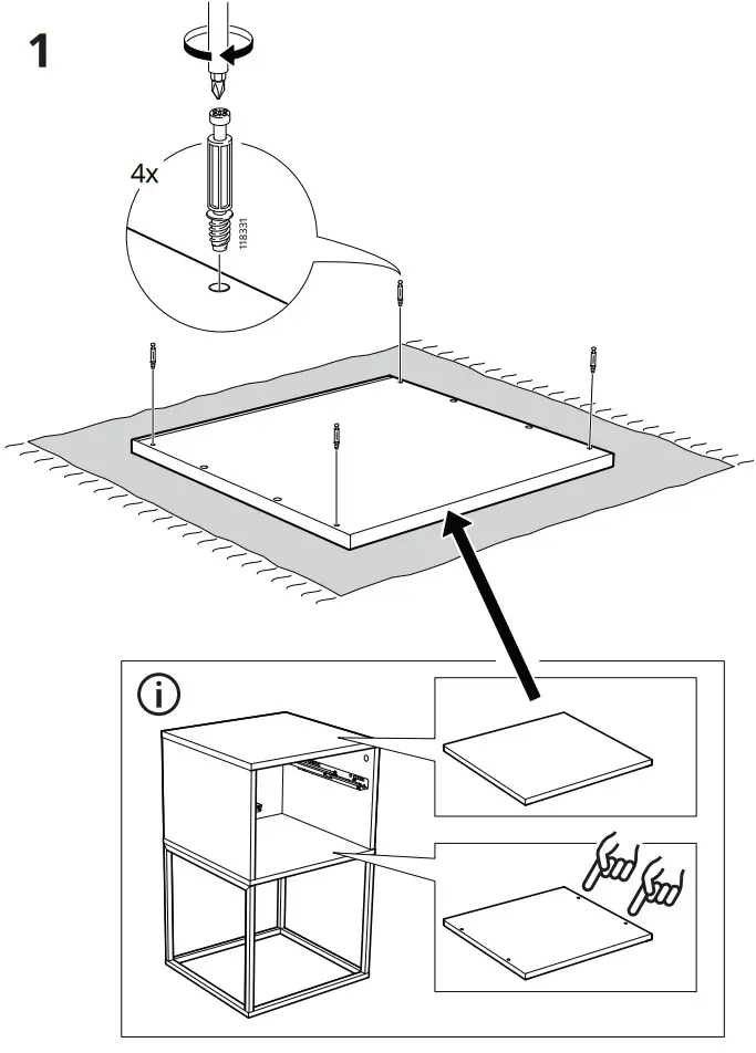 IKEA AA 2054702 3 2 VIKHAMMER Night Table - Figure 3