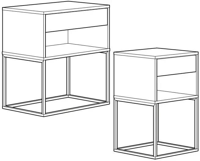 IKEA AA 2054702 3 2 VIKHAMMER Night Table