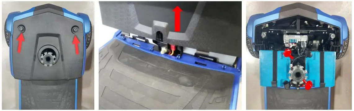 Accessing the batteries